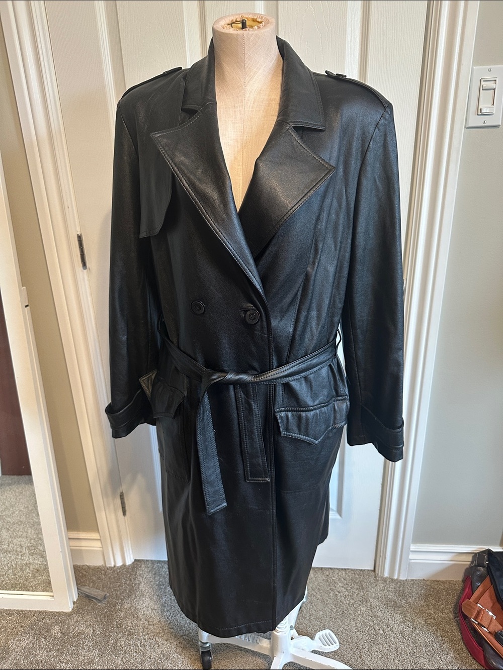Richard Carrière Paris Black Faux Leather Jacket